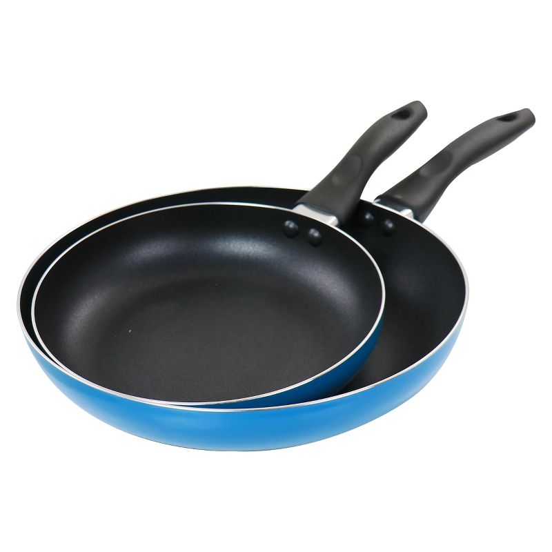 Gibson Home 2 Piece 10 inch and 8 inch Aluminum Frying Pan in Blue, 2 of 11