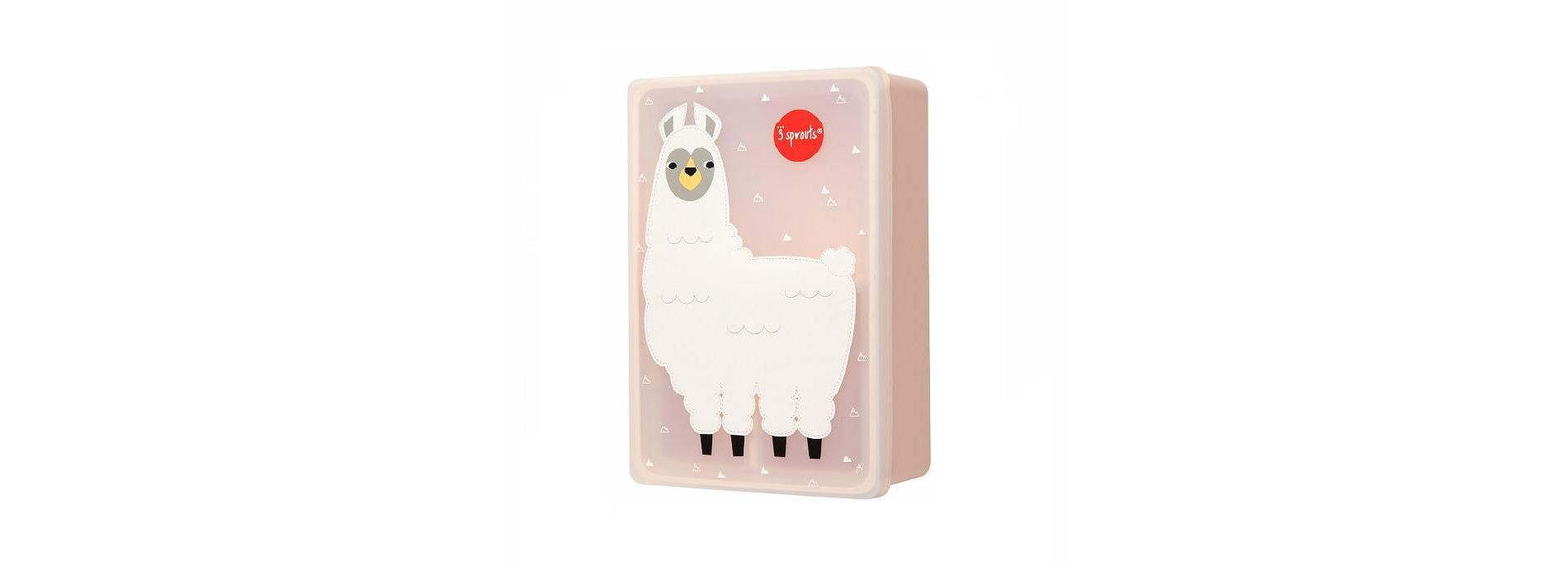3 Sprouts Kids Silicone Bento Box - Llama