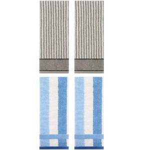 REGALWOVEN 4 Pcs Cotton Soft Comfortable Absorbent Striped Hand Towel 13" x 29" - 1 of 4
