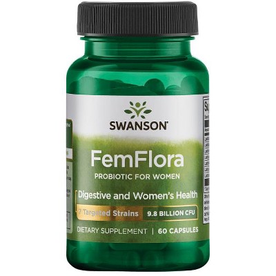 Swanson Probiotics Femflora Probiotic for Women 9.8 Billion Cfu Capsule 60ct.
