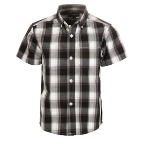 Gioberti Boy's Casual Plaid Checkered Short Sleeve Button Down Shirt - 1 of 2
