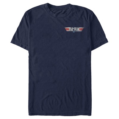 Round-neck cotton T-shirt US vintage Flag BlueTop Gun