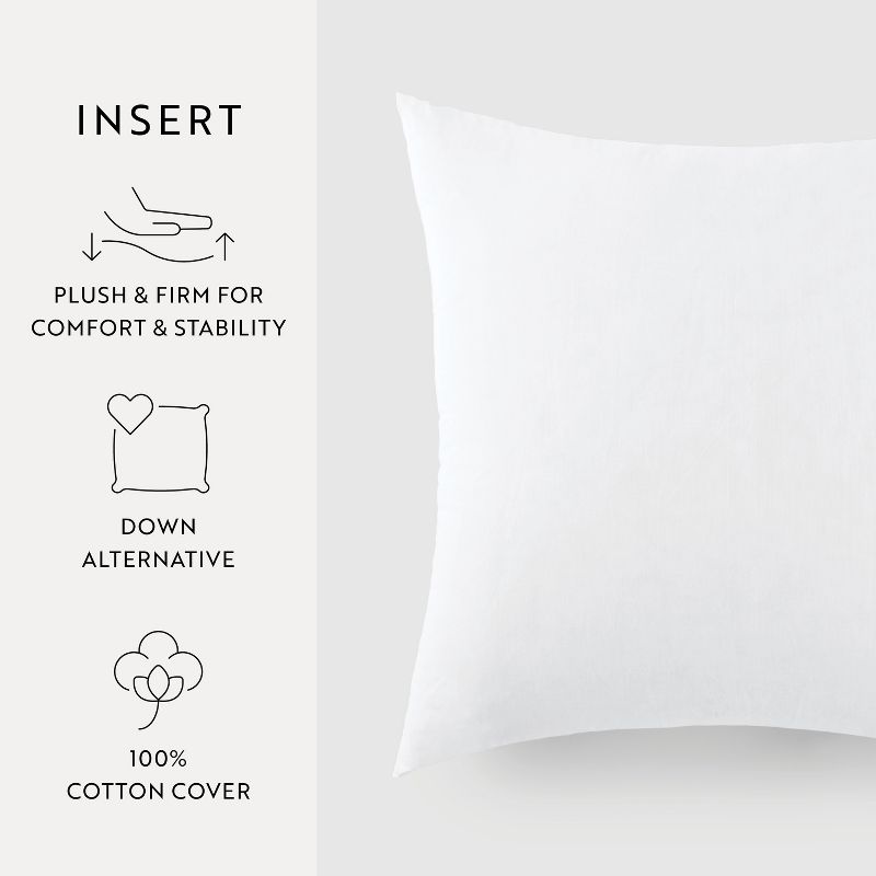 Cotton Throw Decor Pillow Insert with Polyester Fill - Becky Cameron, White, 21 x 21, 3 of 8