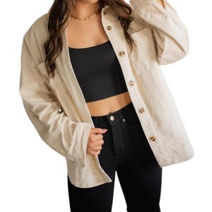 Women's Blake Corduroy Shacket - falcon park - 1 of 2