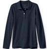 Lands' End School Uniform Kids Long Sleeve Feminine Fit Mesh Polo Shirt - 2 of 3