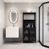 KTMBDW Bamboo Bathroom Cabinet, Freestanding Storage Cabinet Floor Cupboard with Door and 2 Open Shelf for Small Spaces, Hotels, Apartments - 3 of 4