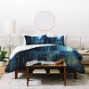 Deny Designs Paul Kimble Night In The Forest Duvet Cover and Pillow Sham Blue - 4 of 4