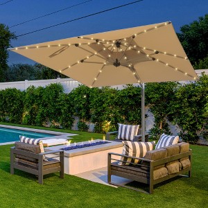 TiramisuBest 9ft Aluminum Cantilever Tilt Patio Umbrella with Center Pole - Lake Blue (Not Base) - 1 of 4