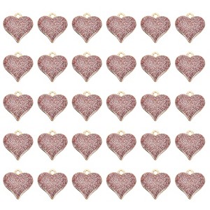 Unique Bargains Beautiful Designer DIY Jewelry Making Heart Pendants 30 Pcs - 1 of 4