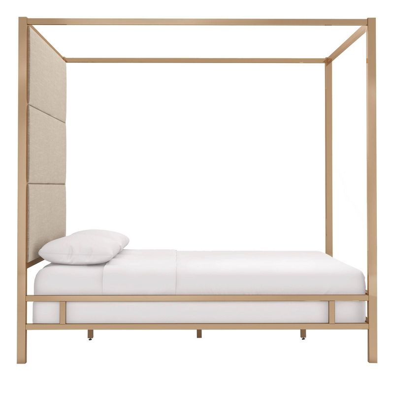 Evert Champagne Gold Canopy Bed with Panel Headboard - Inspire Q, 5 of 8