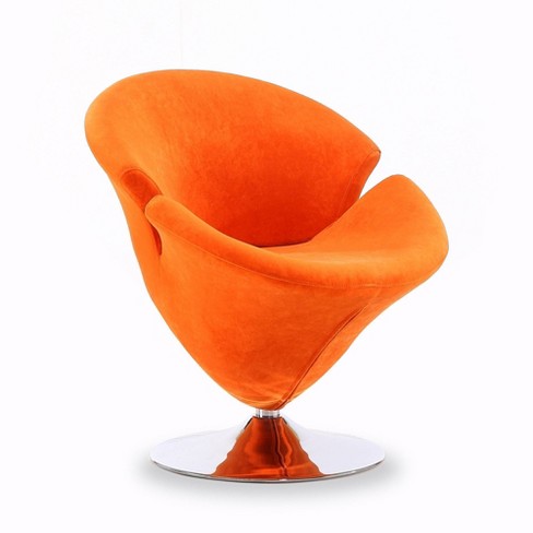 Orange swivel on sale accent chair