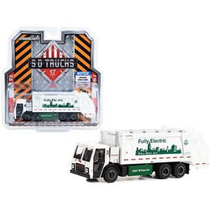 2021 Mack LR Electric Rear Loader Refuse Truck White NYC Dept of Sanitation Fully Electric 1/64 Diecast Model Car by Greenlight - 1 of 3