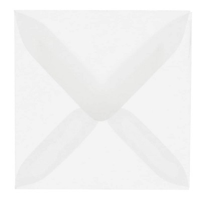 JAM Paper 3.125 x 3.125 Square Translucent Vellum Invitation Envelopes Clear 2851291A