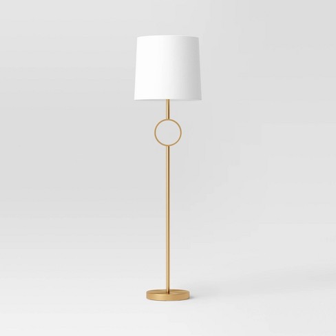 60.5x17 Ring Base Floor Lamp Brass - Threshold™