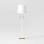 Metal Ring Floor Lamp Brass (Includes LED Light Bulb) - Threshold™