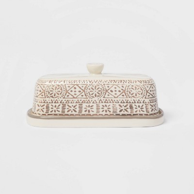 Stoneware Genesis Butter Dish Gray - Threshold™