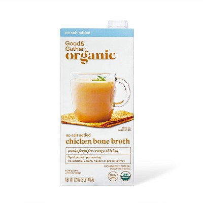 Organic No Salt Added Chicken Bone Broth - 32oz - Good & Gather™