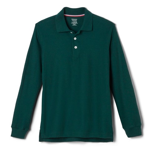 French Toast School Uniform Co-ed Long Sleeve Pique Polo-adult-green ...