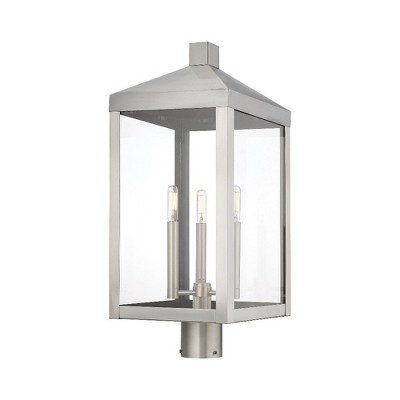 Livex Lighting Nyack 3 - Light Post Light in  Brushed Nickel