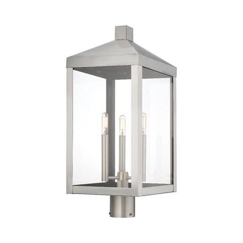 Livex Lighting Nyack 3 - Light Post Light in  Brushed Nickel - image 1 of 1