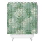 Palms Overlay Green Shower Curtain - Deny Designs