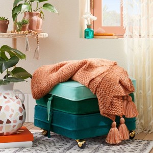 Marin Stackable Pouf with Casters - Opalhouse™ designed with Jungalow™ - 1 of 4