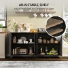 Whizmax Fluted Buffet Sideboard Cabinet with 4 Doors and Storage, Storage Cabinet with Adjustable Shelves, Coffee Bar Cabinet for Kitchen, Living Room - 4 of 4