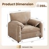 JUJABU 38" Wide Elegant Oversized Chenille Accent Chair with Plush Cushion - 2 of 4