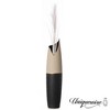 Uniquewise Tall Freestanding Ceramic Floor Vase - Beige Polka Dot Striped Top and Black Bottom, Large Waterproof Vase - 4 of 4