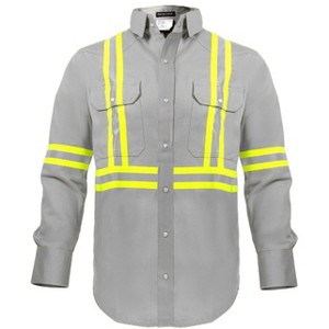 Flame Resistant FR High Visibility Hi Vis Shirt - 88% C/12% N - 7oz - 1 of 4