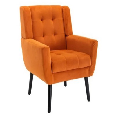 29.5"Modern Soft Velvet Material Ergonomics Accent Chair,Orange