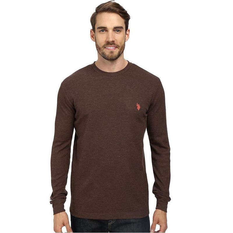 U.S. Polo Assn. Men's Long Sleeve Crew Neck Solid Thermal Shirt, 1 of 3