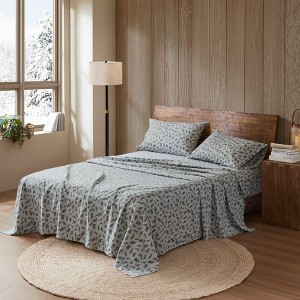NicBex 4 Pieces All Size Pure Cotton Flannel Plant Printed Flat Sheet Set Bedding Set,OEKO-TEX Certified,Machine Washable - 1 of 4