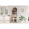 NicBex Tall Arched Kitchen Pantry Cabinet with 2 Drawers, Kitchen Storage Cabinets with Glass Door, Wood Cupboard for Kitchen Dining Room - 2 of 4