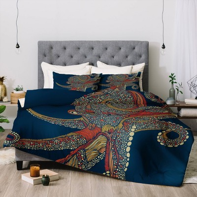 Valentina Ramos Azzuli Comforter Set - Blue Deny Designs
