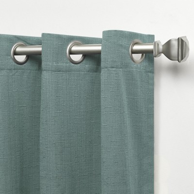 Sage Green Cotton Blend Sheer Grommet Window Panels, 52"x96"
