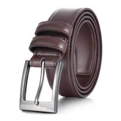 Mio Marino Men's Dual Loop Leather Belt, Coffee Size : 30 (waist: 28 ...