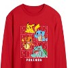 Men's - Pokémon - Stacked Logo Pikachu And Friends Long Sleeve Graphic T-Shirt - 2 of 3