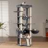 Heybly Cat Tree for Indoor Cats Large Adult with Big Platform - 2 of 3