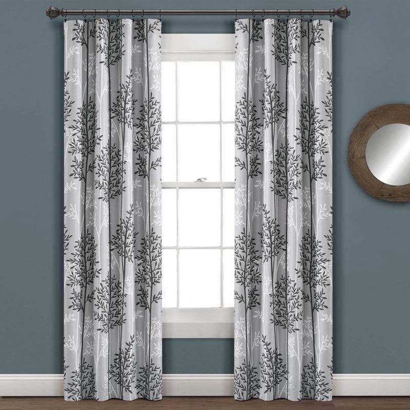 Linear Tree Insulated Blackout Window Curtain Panels - Lush Décor, 1 of 8