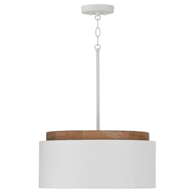 Capital Lighting Liam 1 - Light Pendant in  Light Wood/White
