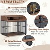 Bella Depot 44'' Heavy Dog Crate Furniturefor Large Medium Dog with Lockable Wheels - 4 of 4