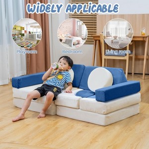 Hooseng Play Couch, Detachable Modular Play Couch, Floor Sofa for Living Room, Convertible Foam and Floor Cushion Sofa - 1 of 4