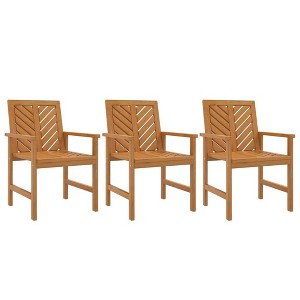 vidaXL Garden Dining Chairs 6 pcs Brown 59 x 62.5 x 89 cm - Set of 3 - 1 of 4