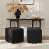KINWELL 18.5" Wide Modern Square Boucle Upholstered Ottoman Entryway Footstool Set of 2 - 2 of 4