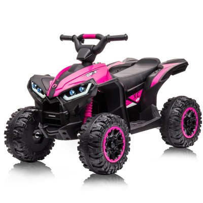 Kids Ride on ATV,12V Ride on Car with Remote Control, Electric Car with Music,LED Lights