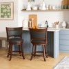 Tangkula 25" Swivel Counter Stool Set of 4 Counter Height Stools w/ Wider Padded Seat - 4 of 4