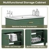 NicBex 30" Bathroom Vanity with Sink, Bathroom Cabinet Storage, 1 Soft Closing Cabinet Doors with Adjustable Shelf for Bathroom, Green - 4 of 4
