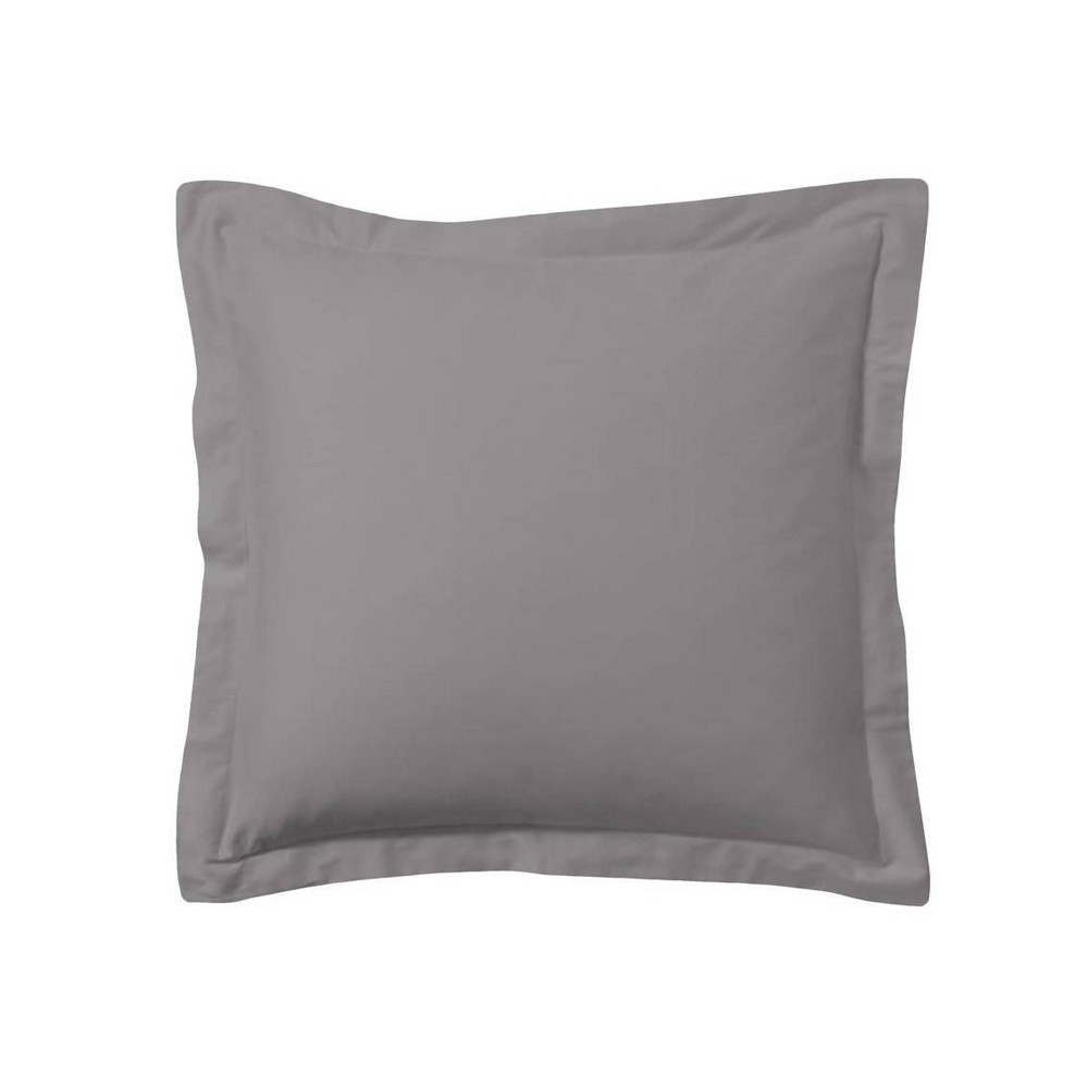 Photos - Pillowcase Euro Tailored Poplin Sham Gray - Fresh Ideas