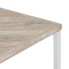 vidaXL Coffee Table White Solid Mango Wood 43.3 x 43.3 x 14.2 in Durable - 4 of 4